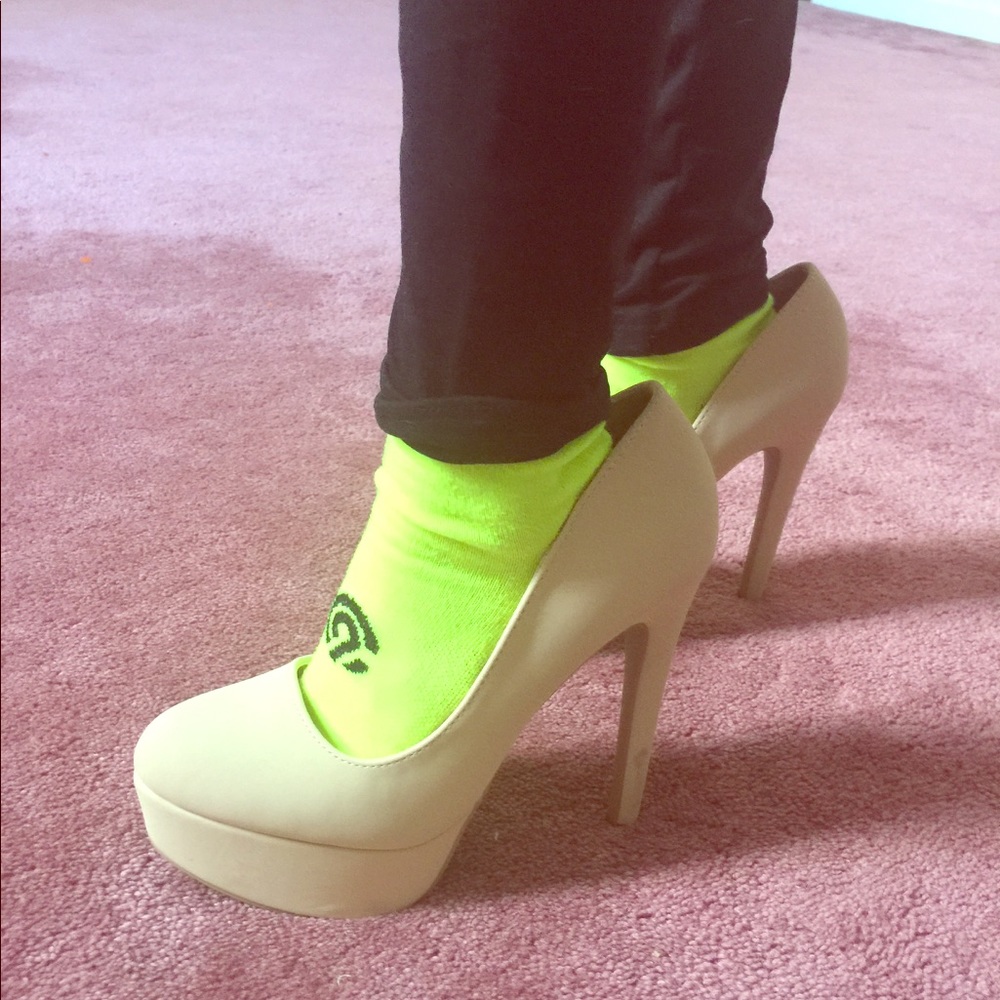 Nude Platform Heels